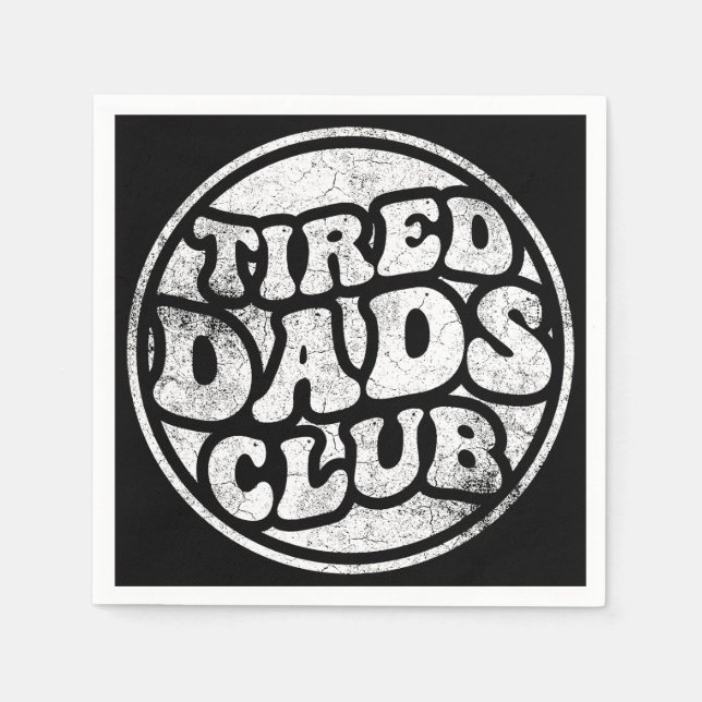 Tired Pappor Klubb Funny Pappersservett (Framsidan)