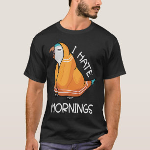 Tired Parrot Hates Mornings I Blue Munk Parakeet Q T Shirt