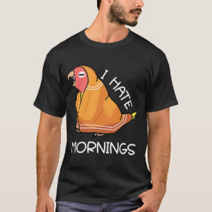 Tired Parrot Hates Mornings I Peach face Lutino L T Shirt