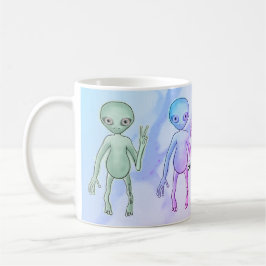 Tired Peace Alien Kaffemugg