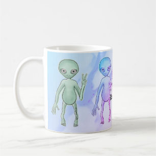 Tired Peace Alien Kaffemugg