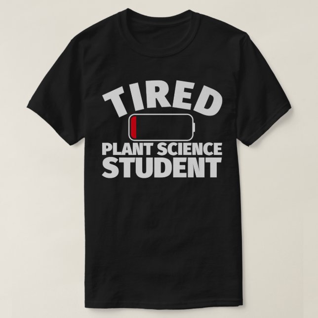 Tired Plant Science student Premium T Shirt (Design framsida)