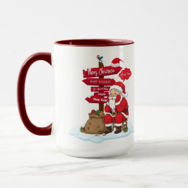 Tired Santa 15 oz Combo Mug Distinctive Gift Mugg