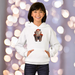 Tired Santa 2 Girl's Hoodie T Shirt
