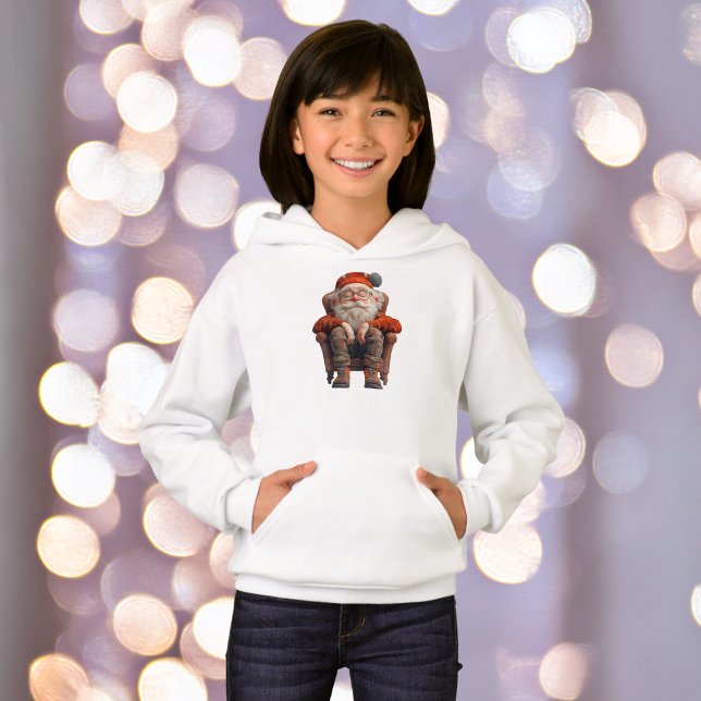 Tired Santa 2 Girl's Hoodie T Shirt (Skapare uppladdad)