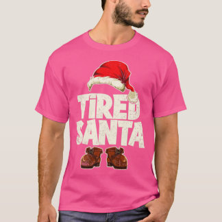 Tired Santa Funny jultomten T Shirt