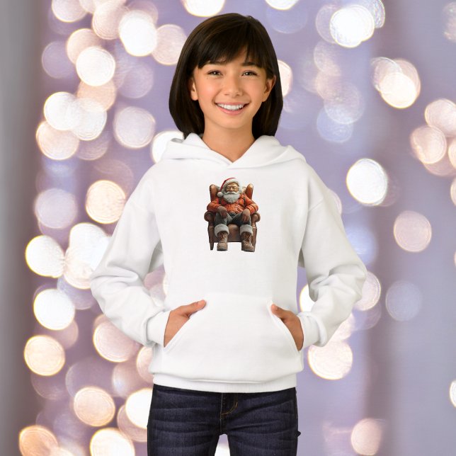 Tired Santa Girl's Hoodie T Shirt (Skapare uppladdad)