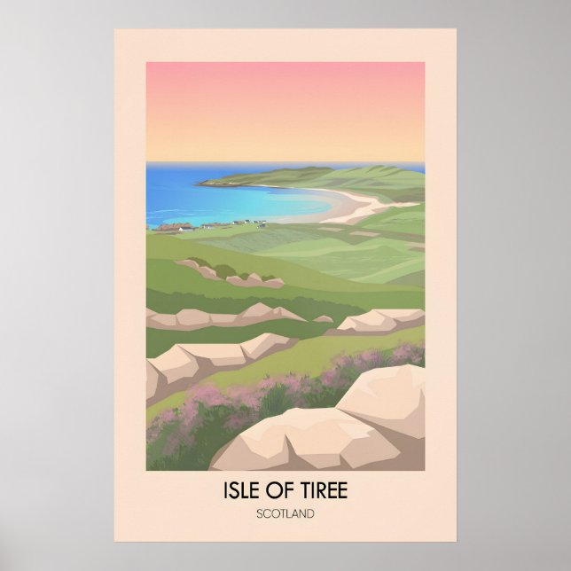 Tiree Skottland Resemålning Poster (Framsidan)