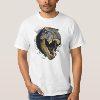 Tirex Head Jurassic ljus T-tröja. TRex T-shirt