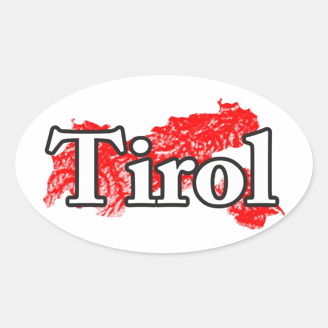 Tirol Ovalt Klistermärke (Framsida)