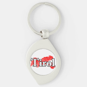 Tirol Swirl Silverfärgad Nyckelring