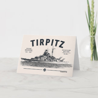 Tirpitz slagskepp gratulationskort kort