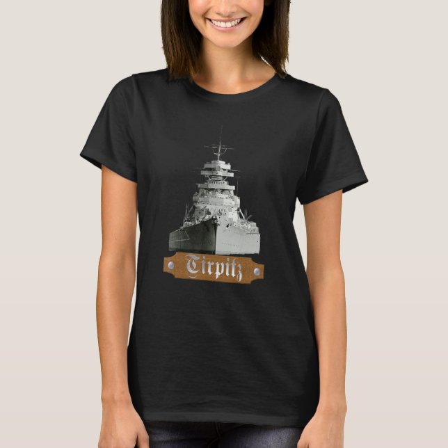 Tirpitz WWII-flottan T Shirt (Framsida)