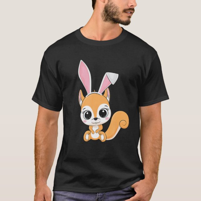 Tirrel Bunny Öron Påsk Day Cute Animal Boys Gi T Shirt (Framsida)