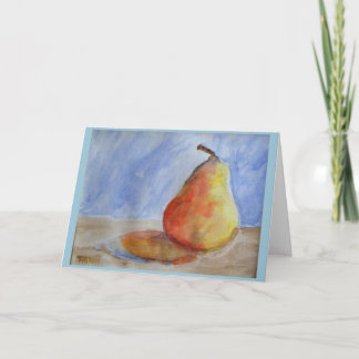 Tirrell "Pear in Watercolor" Birthday Hälsning Kort