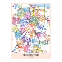 Tiruchirappalli Tamil Nadu stadsplan