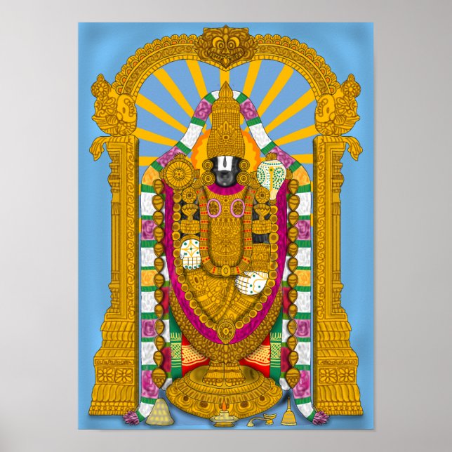 Tirupati Balaji-affisch för hem & väggdekor Poster (Framsidan)