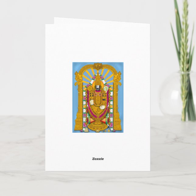 Tirupati Balaji Välkomstkort, Hemdekor & Vägg D Kort (Baksida)