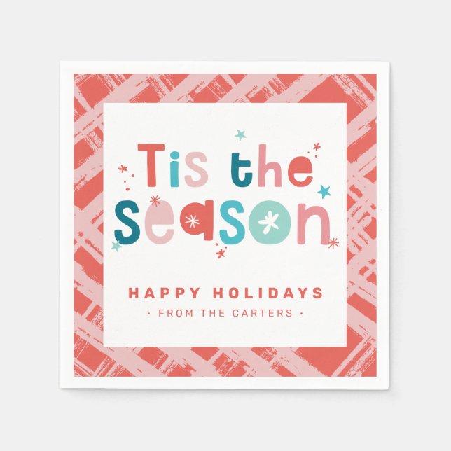 TIS BEHANDLAR SEASON HELGDAG roligt med fetstilt l Pappersservett (Framsidan)