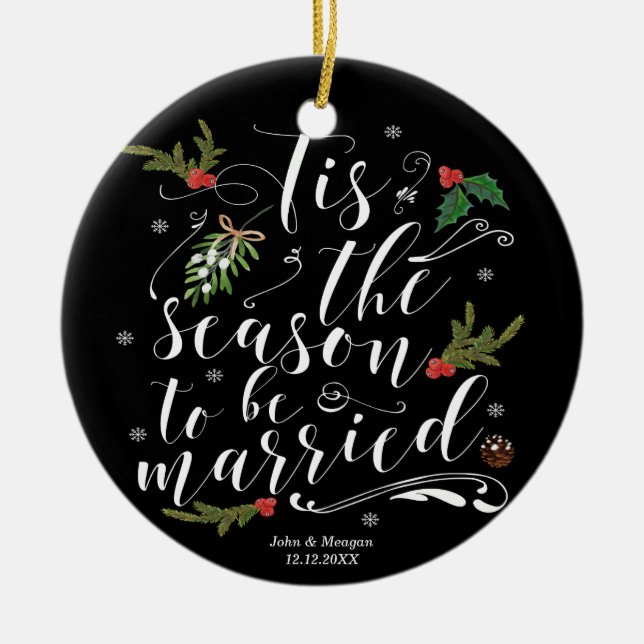 Tis den första julgranprydnaden för säsong julgransprydnad keramik (Framsidan)