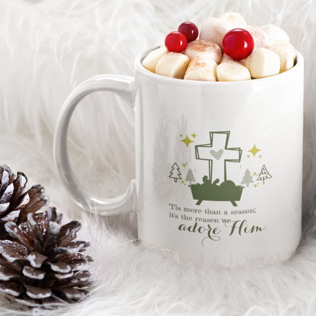 TIS: DEN KRISTNA Nativiteten 11 oz Jul Kaffemugg (Skapare uppladdad)
