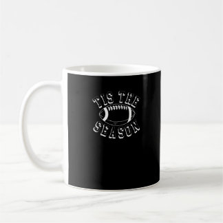 Tis fotboll för säsong hösten kaffemugg