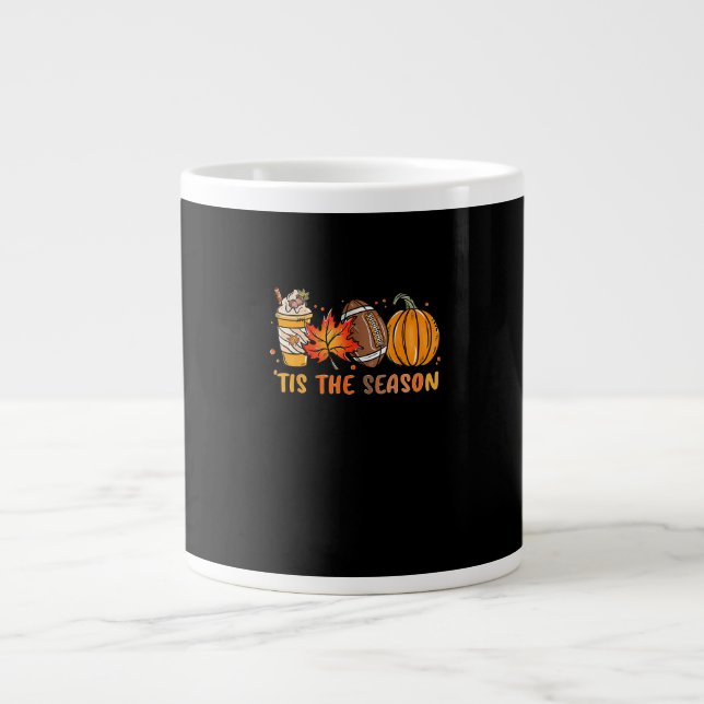 Tis fotboll för säsong, Thanksgiving Jumbo Mugg (Framsidan)