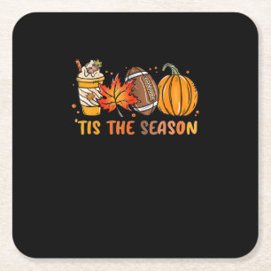 Tis fotboll för säsong, Thanksgiving Underlägg Papper Kvadrat