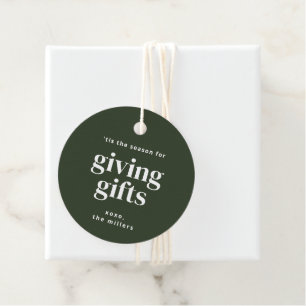 "Tis Gift Ge Season Gift Märkres Gåvor Etiketter