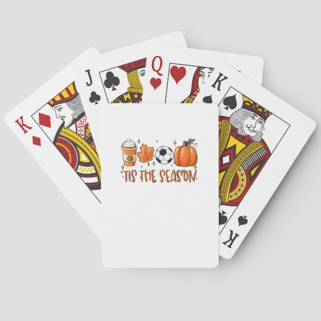 Tis, höstfotboll för säsong Löv Casinokort (Baksidan)