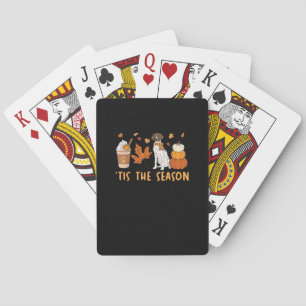 Tis säsong Tyska Hund Fall Pumpkin Casinokort