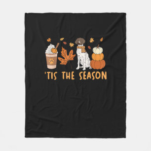 Tis säsong Tyska Hund Fall Pumpkin Fleecefilt