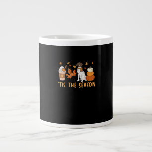 Tis säsong Tyska Hund Fall Pumpkin Jumbo Mugg