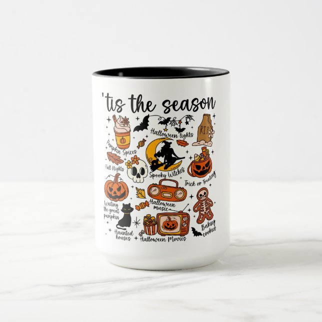 "Tis säsongen Halloween Doodles Mugg (Center)