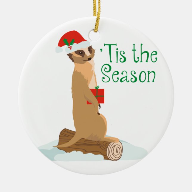 Tis säsongen julgransprydnad keramik (Framsidan)