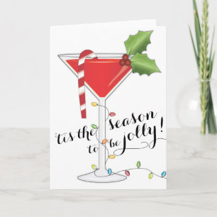 'Tis säsongen som är Jolly helgdagcoctail Helgkort