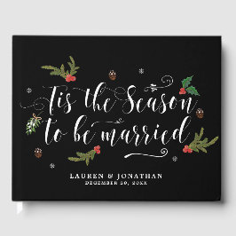 Tis säsongsguestbok för julsemesterbröllop gästböcker