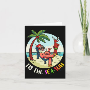 Tis Sea-sol-finalen Santa Beach Sommaren Kort
