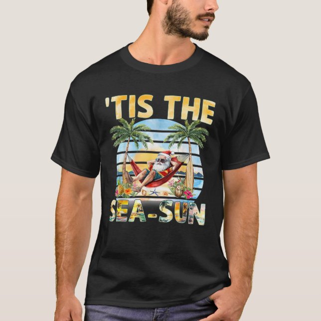 Tis Sea Sol-jul i juli, jultomte-summan T Shirt (Framsida)