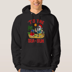 Tis Sea Sol Santa Beach, sommarjul i Ju Hoodie