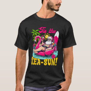 Tis Sea Sol Santa Beach, sommarjul i Ju T Shirt