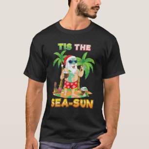 Tis Sea Sol Santa Beach, sommarjul i Ju T Shirt
