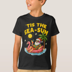 Tis Sea Sol Santa Beach, sommarjul i Ju T Shirt