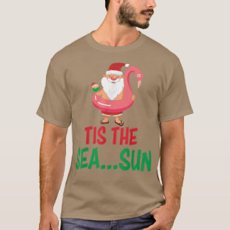 Tis Sea Sol Santa Flamingo Tube Coconut T Shirt