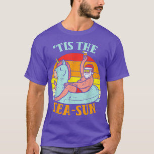 Tis Sea Sol Santa Unicorn Flyter sommarjulklapp T Shirt