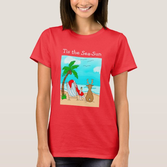 Tis Sea-Sol Snowbird jul T-Shirt (Framsida)