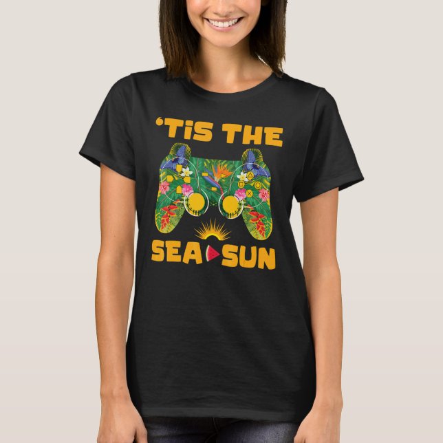 Tis Sea Sol Video Game Controller-spelsammanfattni T Shirt (Framsida)