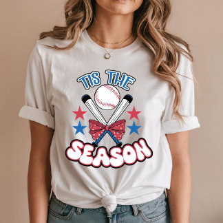 Tis Season - Baseball Mamma tema T Shirt