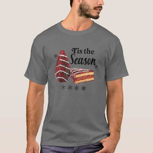 Tis Season Cake Julgran T Shirt (Framsida)