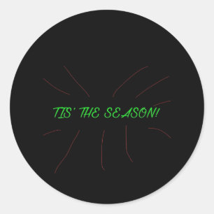 Tis Season Collection Grafisk Minimal Ren Runt Klistermärke